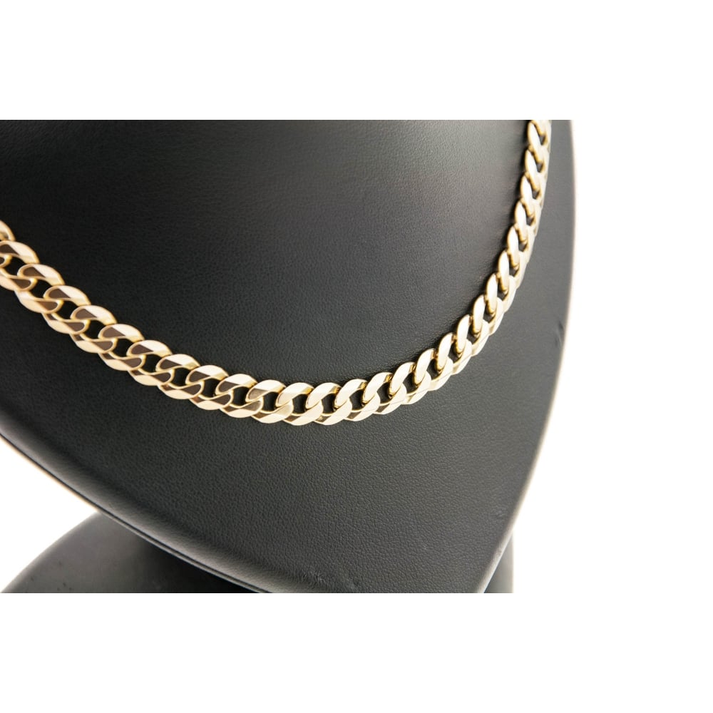 9ct Yellow Gold Gents Heavy Curb Chain 43.50g
