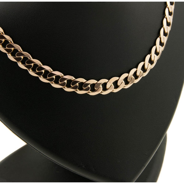Gents 9ct Yellow Gold Heavy Curb Chain 60.90g