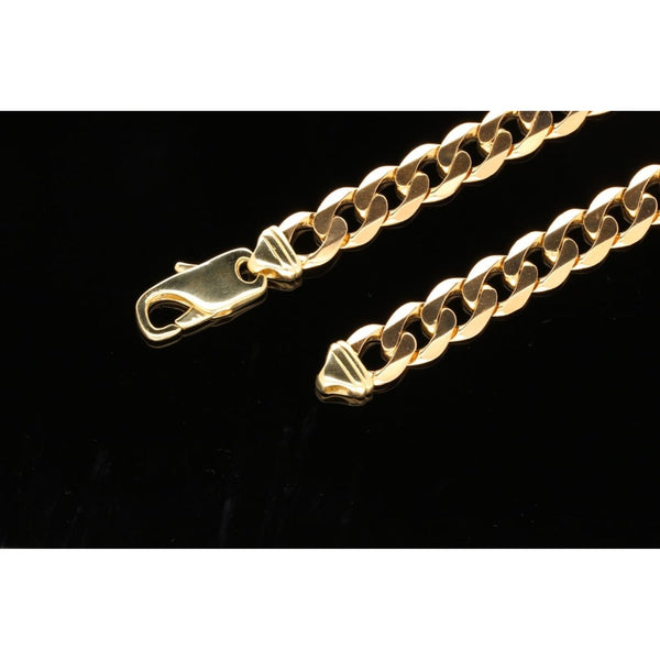Gents 9ct Yellow Gold Heavy Curb Chain 60.90g
