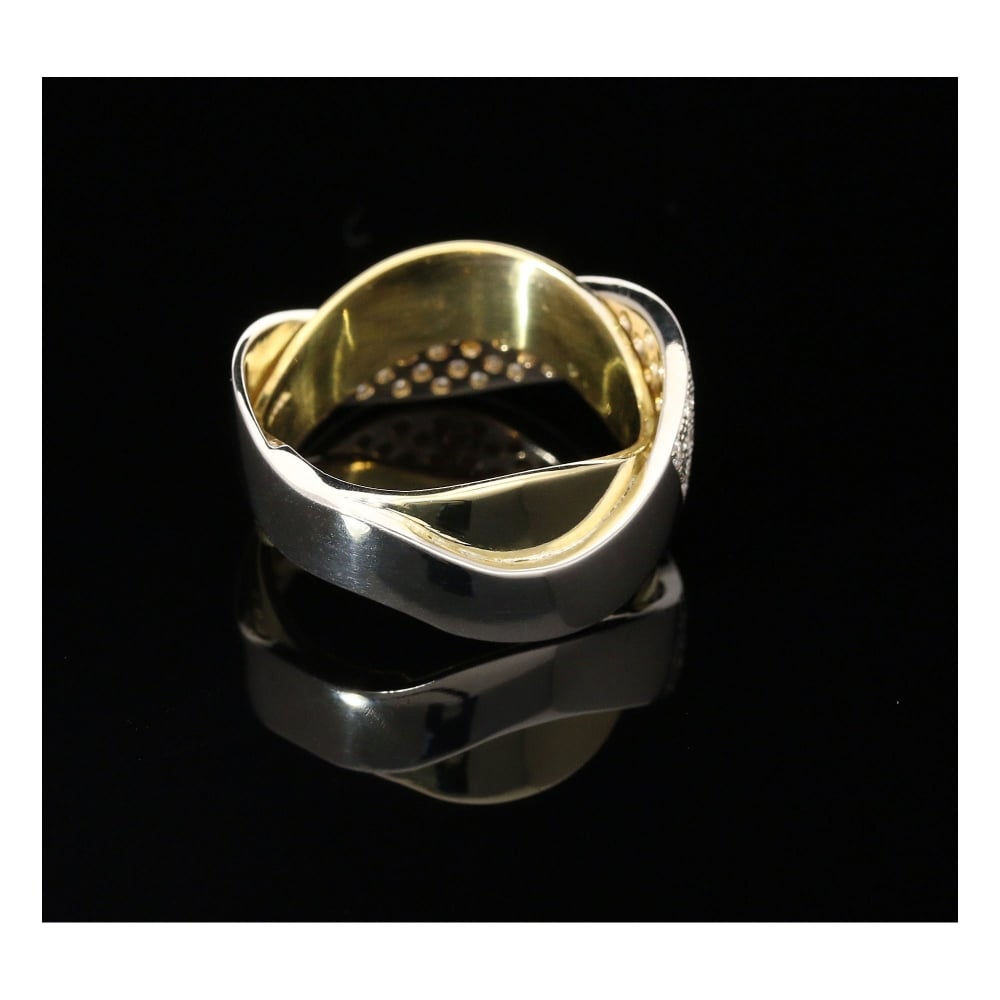 Yellow & White 18ct Gold Crossover 0.84ct Diamond Ring