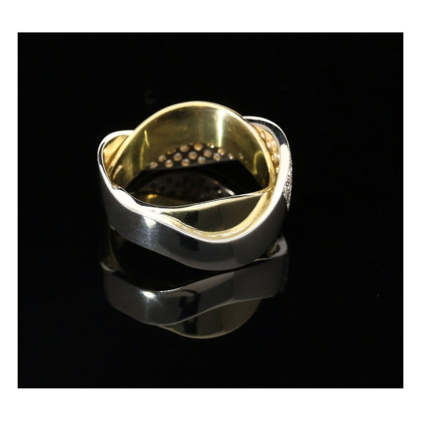 Yellow & White 18ct Gold Crossover 0.84ct Diamond Ring