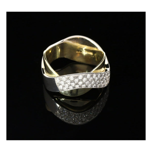 Yellow & White 18ct Gold Crossover 0.84ct Diamond Ring