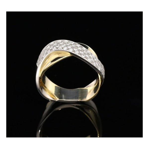 Yellow & White 18ct Gold Crossover 0.84ct Diamond Ring