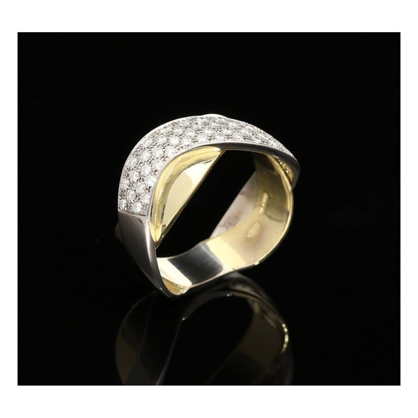 Yellow & White 18ct Gold Crossover 0.84ct Diamond Ring