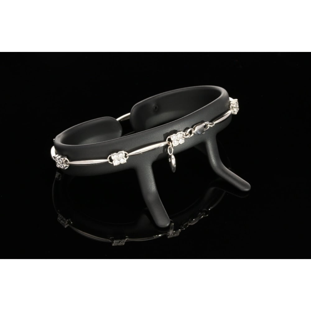18ct White Gold Diamond Bracelet DMR