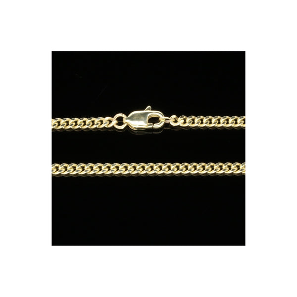 9ct Yellow Gold Curb Chain - 18" - 8.1g