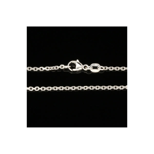 Platinum 18" Fine Solid Trace Chain