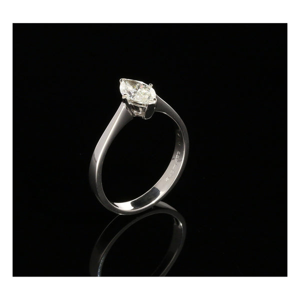 18ct White Gold 1.06ct Marquise Cut Diamond Solitare