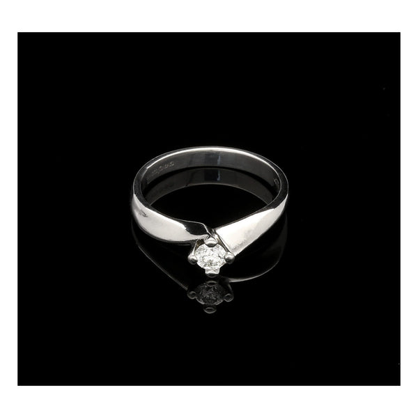 Platinum Diamond Engagement Ring on a Twist - 0.25ct
