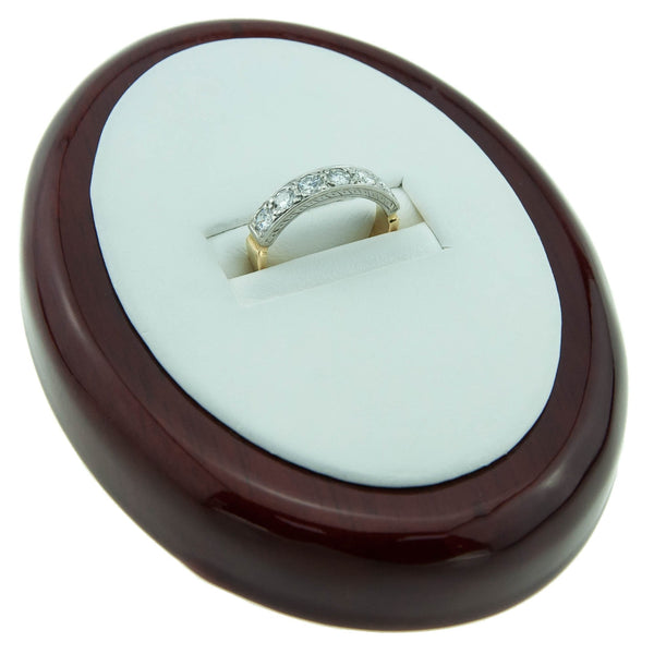 18ct White & Yellow Gold 0.75ct Half Eternity Ring