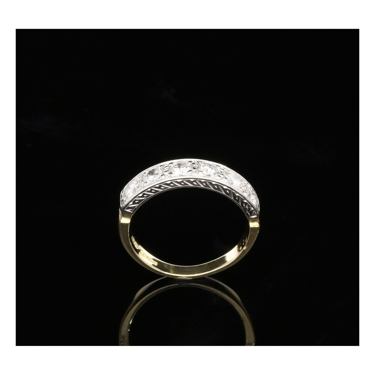 18ct White & Yellow Gold 0.75ct Half Eternity Ring