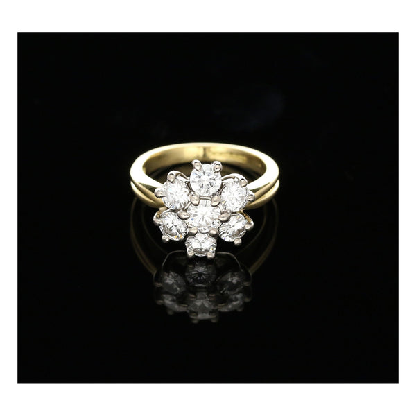 1.76ct Diamond 18ct Gold Cluster Ring