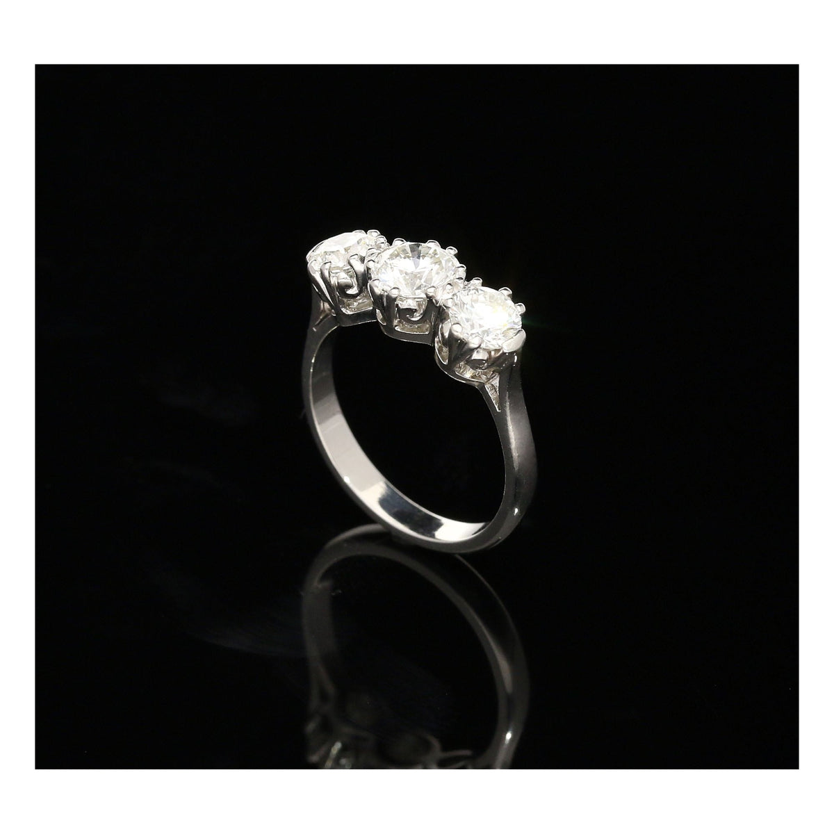 Platinum 1.50ct 3 Stone Ring