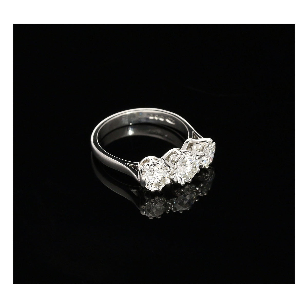 Platinum 1.50ct 3 Stone Ring