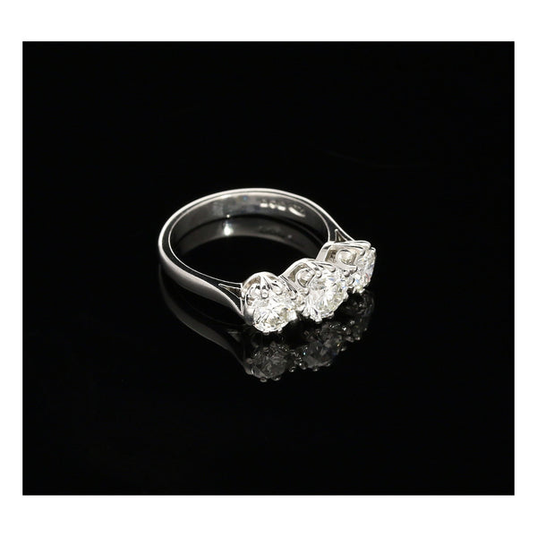 Platinum 1.50ct 3 Stone Ring