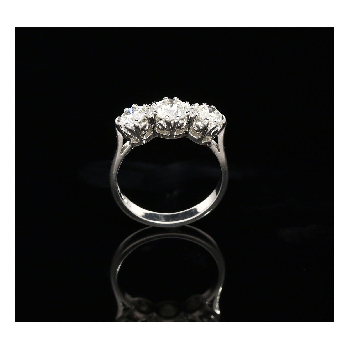 Platinum 1.50ct 3 Stone Ring