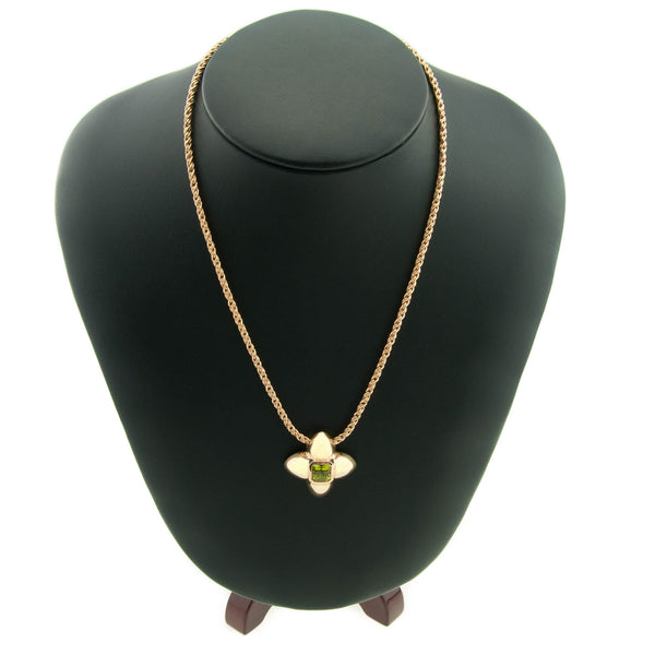 Peridot 18ct Yellow Gold Pendant & Chain