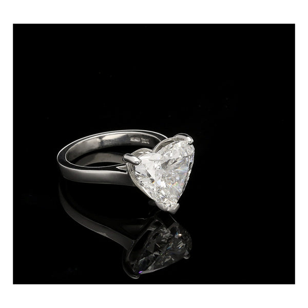 5.28ct Diamond Heart Cut Ring - 18ct White Gold