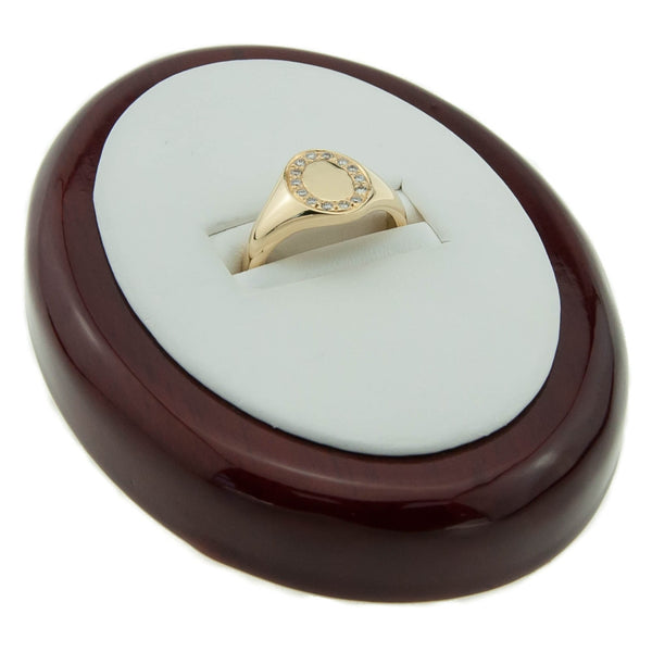 18ct Yellow Gold Men's Signet Ring - 0.28ct Diamonds