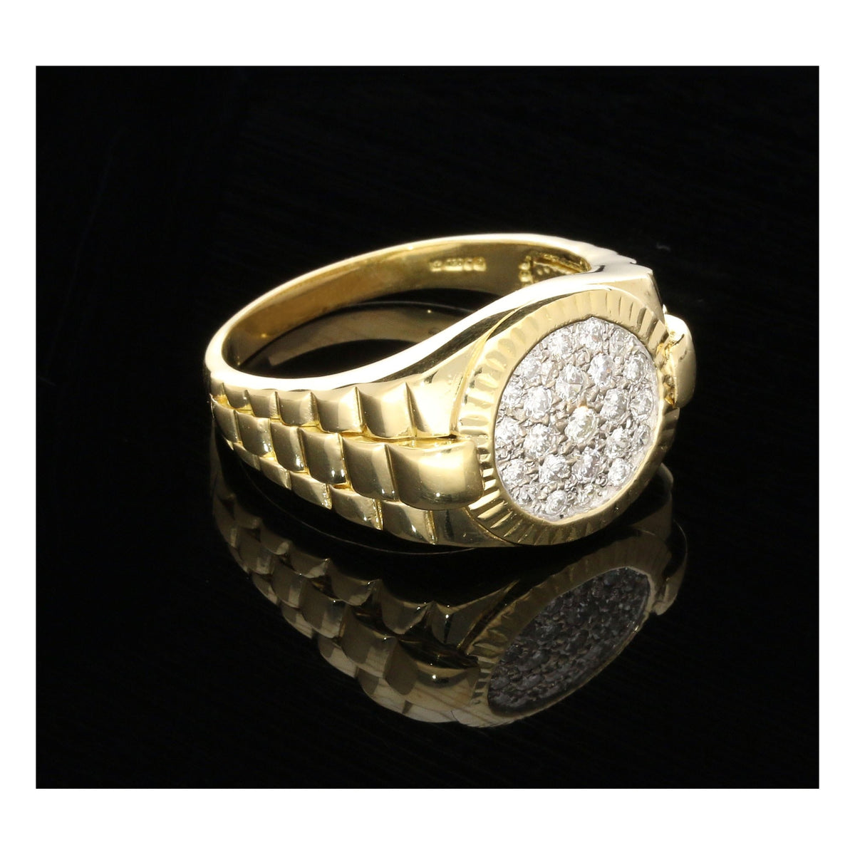 Men's 18ct Gold 1.00ct Diamond Ring - Z+4