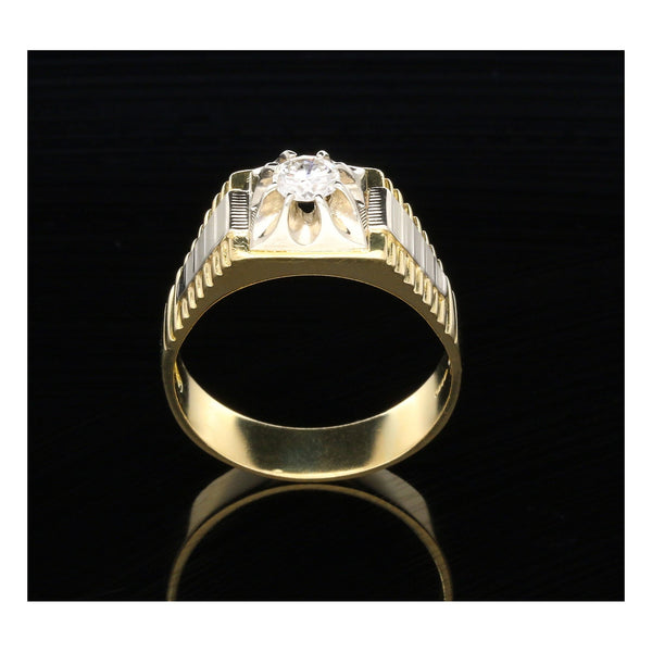 18ct Yellow Gold Men's Diamond Ring - 0.53ct - SI1/SI2 - H/I