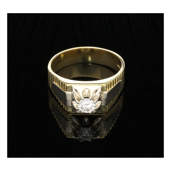 18ct Yellow Gold Men's Diamond Ring - 0.53ct - SI1/SI2 - H/I