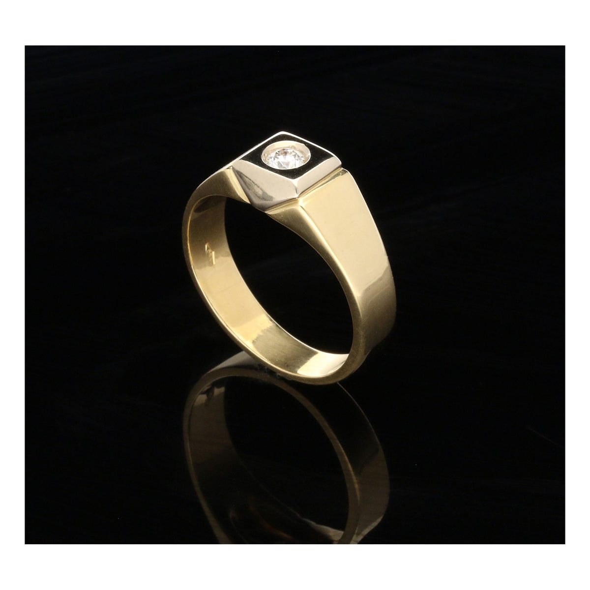 18ct Yellow Gold Men's Diamond Ring - 0.18ct - SI1/SI2 - I