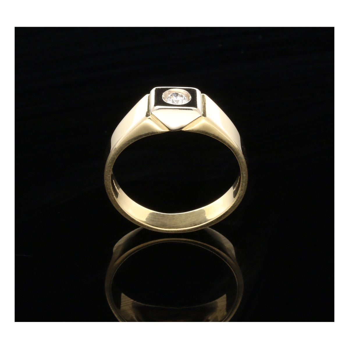 18ct Yellow Gold Men's Diamond Ring - 0.18ct - SI1/SI2 - I