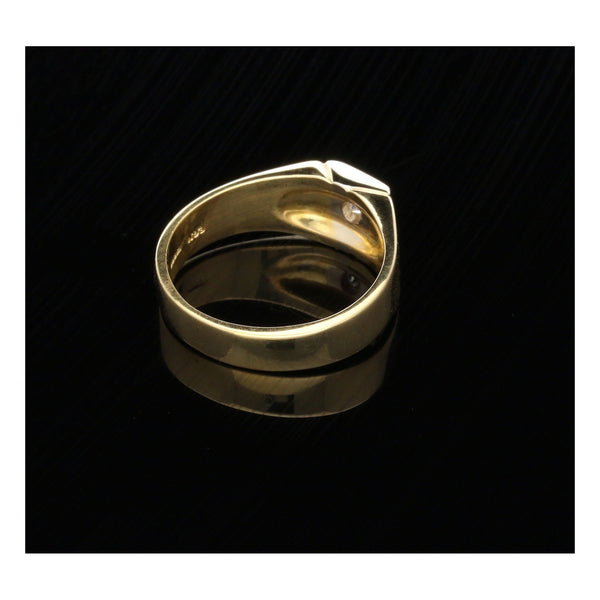 18ct Yellow Gold Men's Diamond Ring - 0.18ct - SI1/SI2 - I