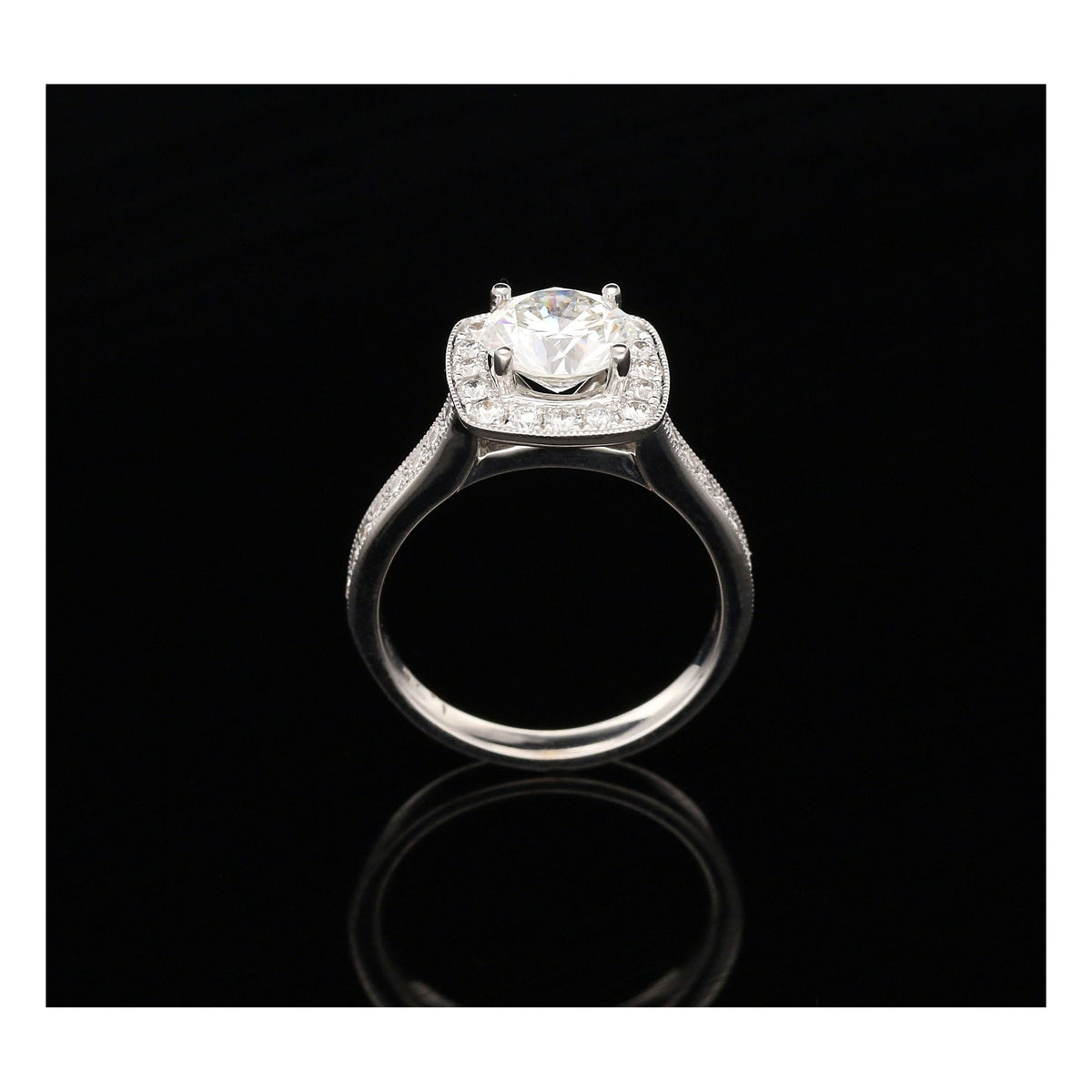 2.06ct Diamond Halo Engagement Ring - 18ct White Gold