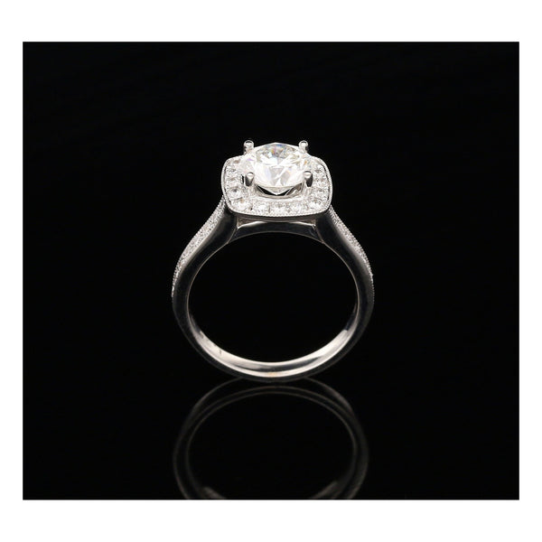 2.06ct Diamond Halo Engagement Ring - 18ct White Gold