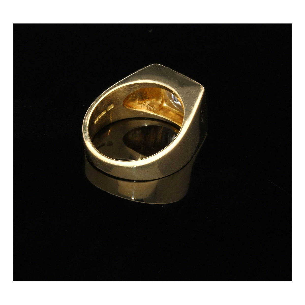 18ct Yellow Gold Men's Diamond Signet Ring - 1.26ct - VS1/VS2