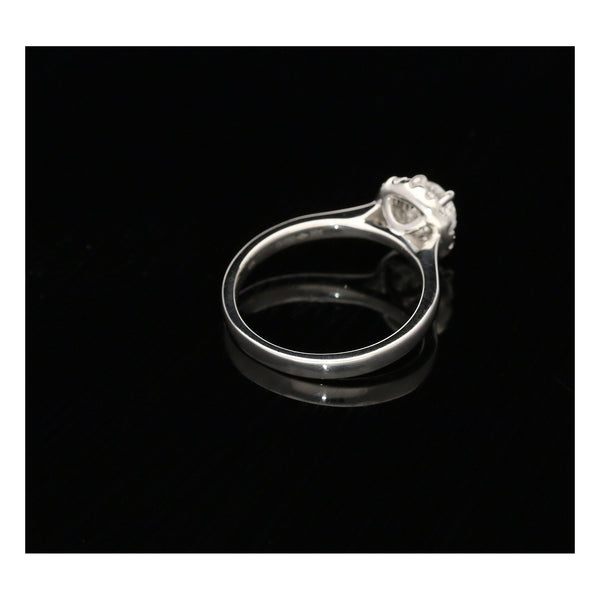 Platinum Halo Engagement Ring - 0.70ct