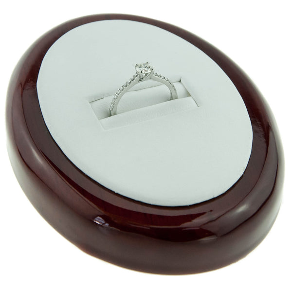 Platinum Diamond Engagement Ring with Diamond Shoulders- 0.52ct