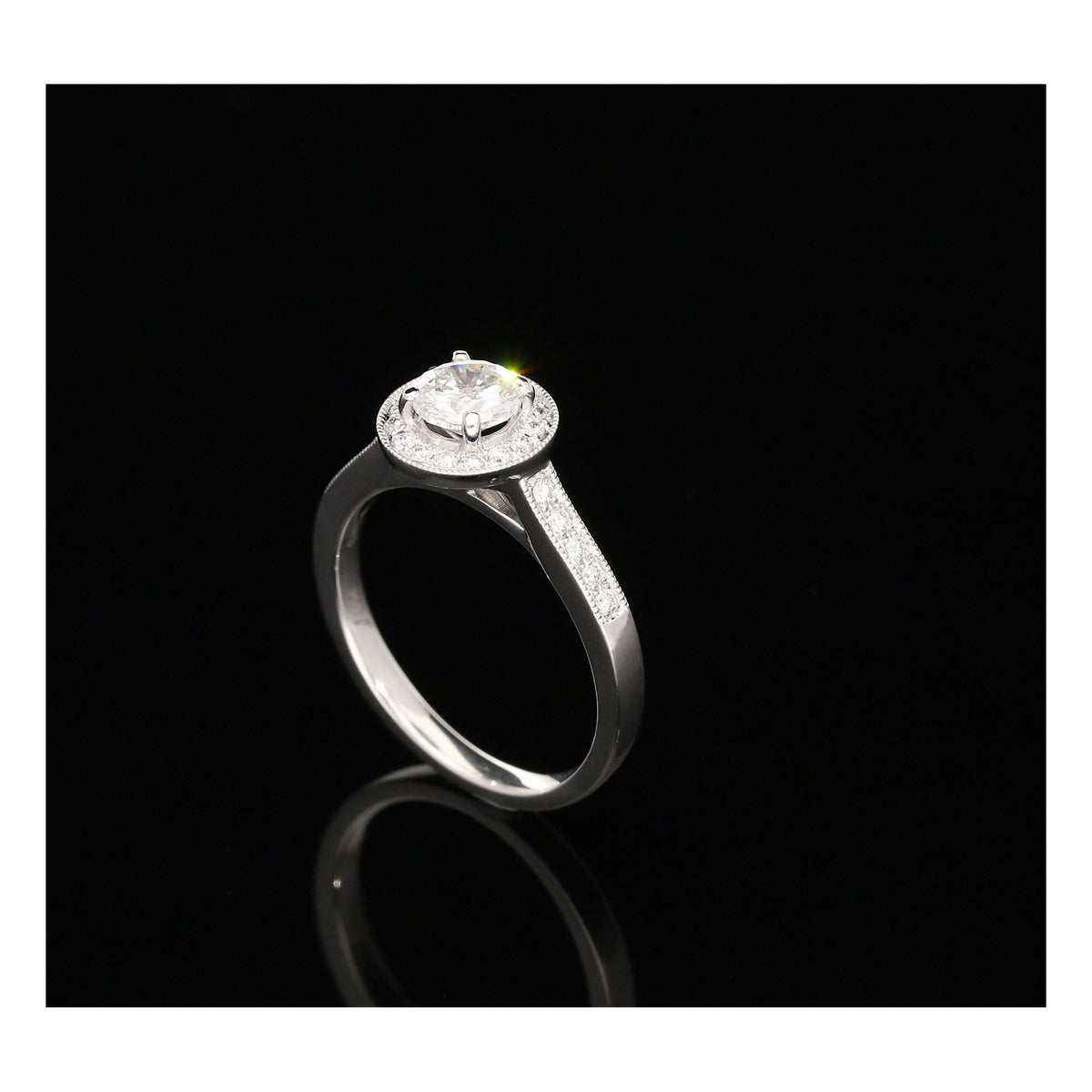 Platinum Engagement Ring - 0.63ct Main Diamond