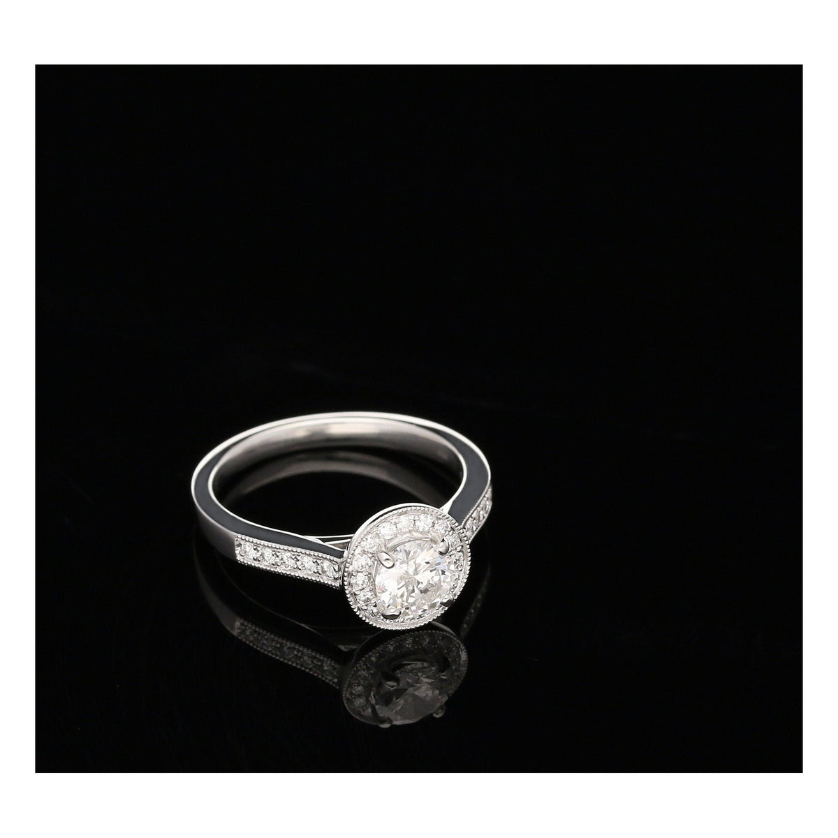 Platinum Engagement Ring - 0.63ct Main Diamond