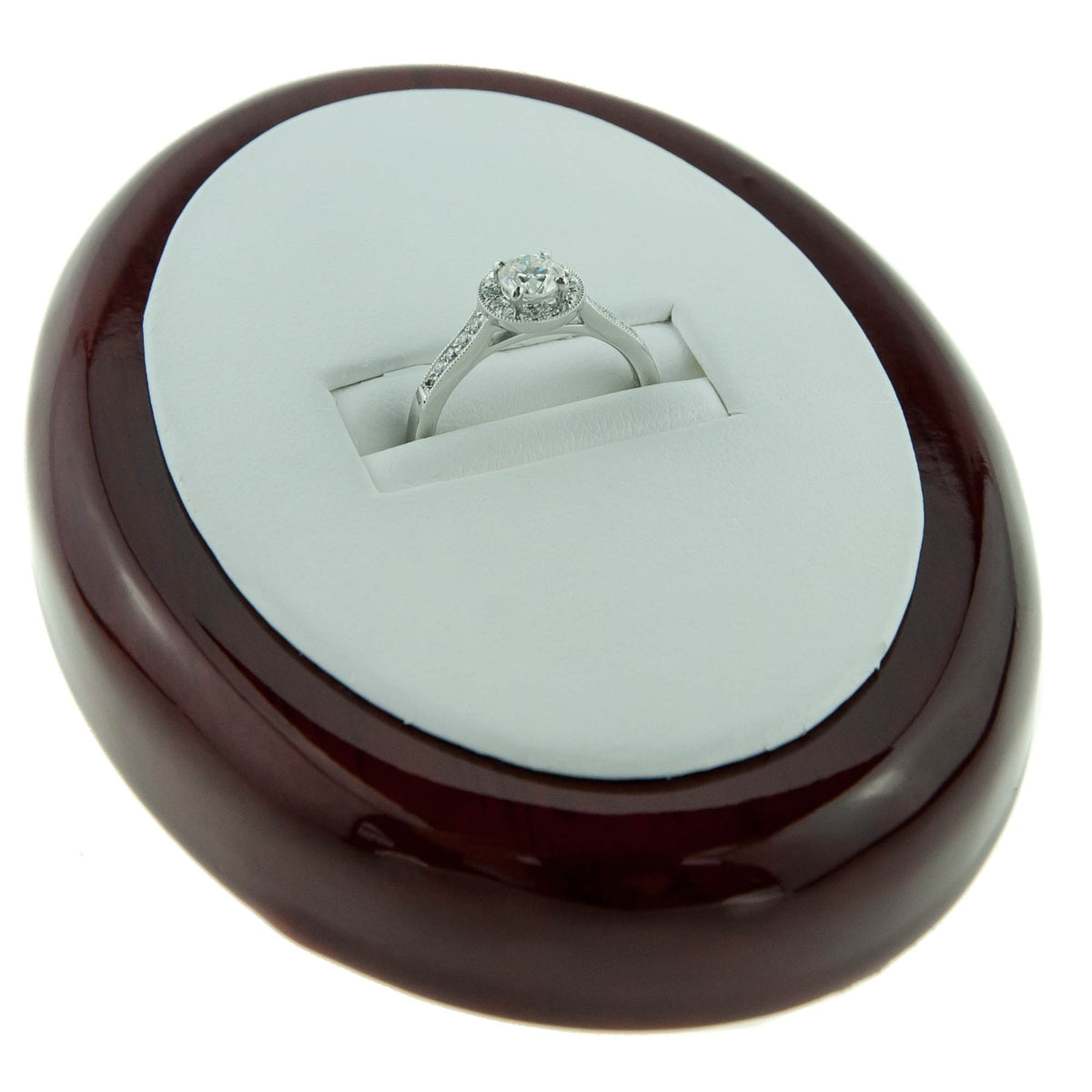 Platinum Diamond Engagement Ring - 0.72ct - Halo Style