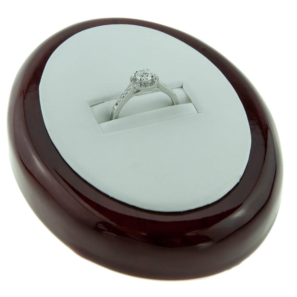 Platinum Diamond Engagement Ring - 0.72ct - Halo Style