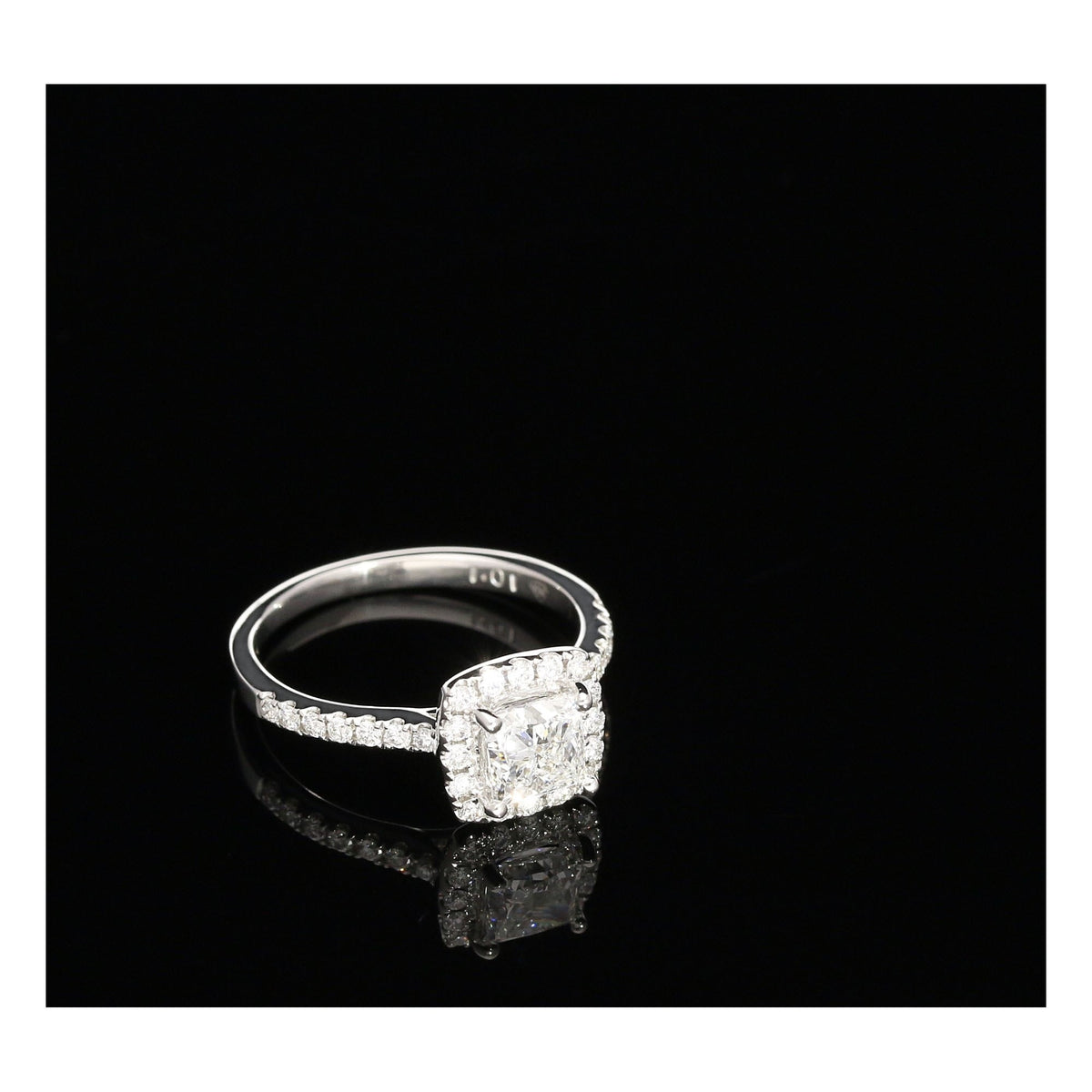 Platinum Princess Cut Engagement Ring - 1.34ct