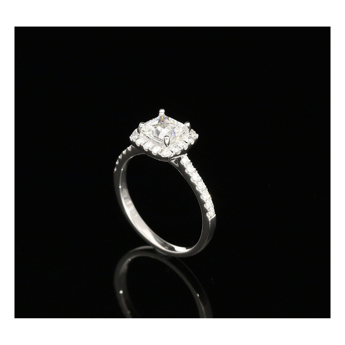 Platinum Princess Cut Engagement Ring - 1.34ct