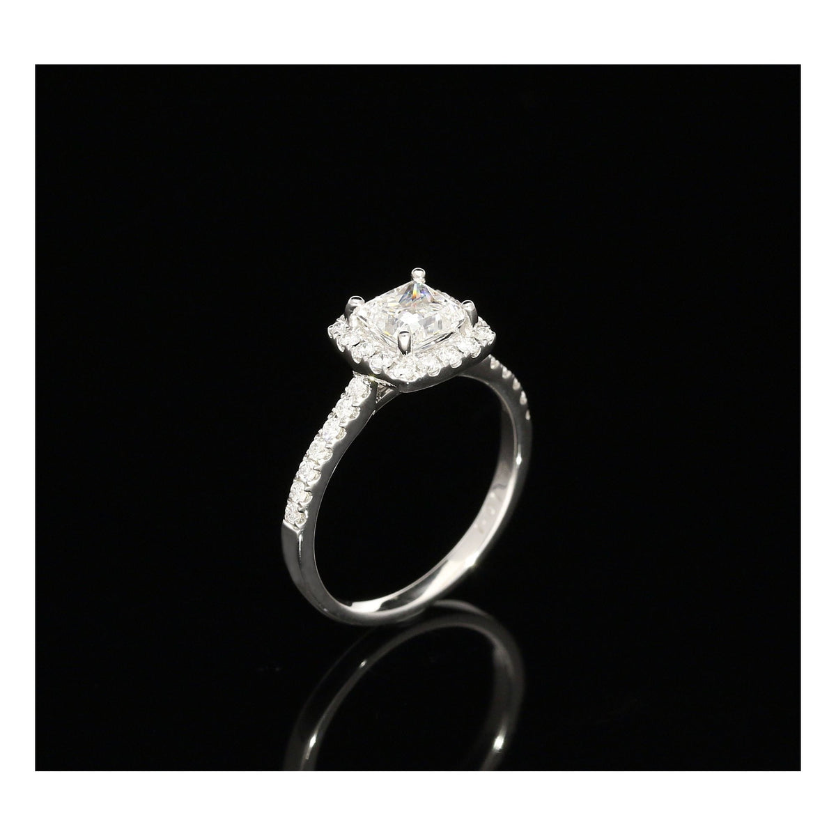 Platinum Princess Cut Engagement Ring - 1.34ct