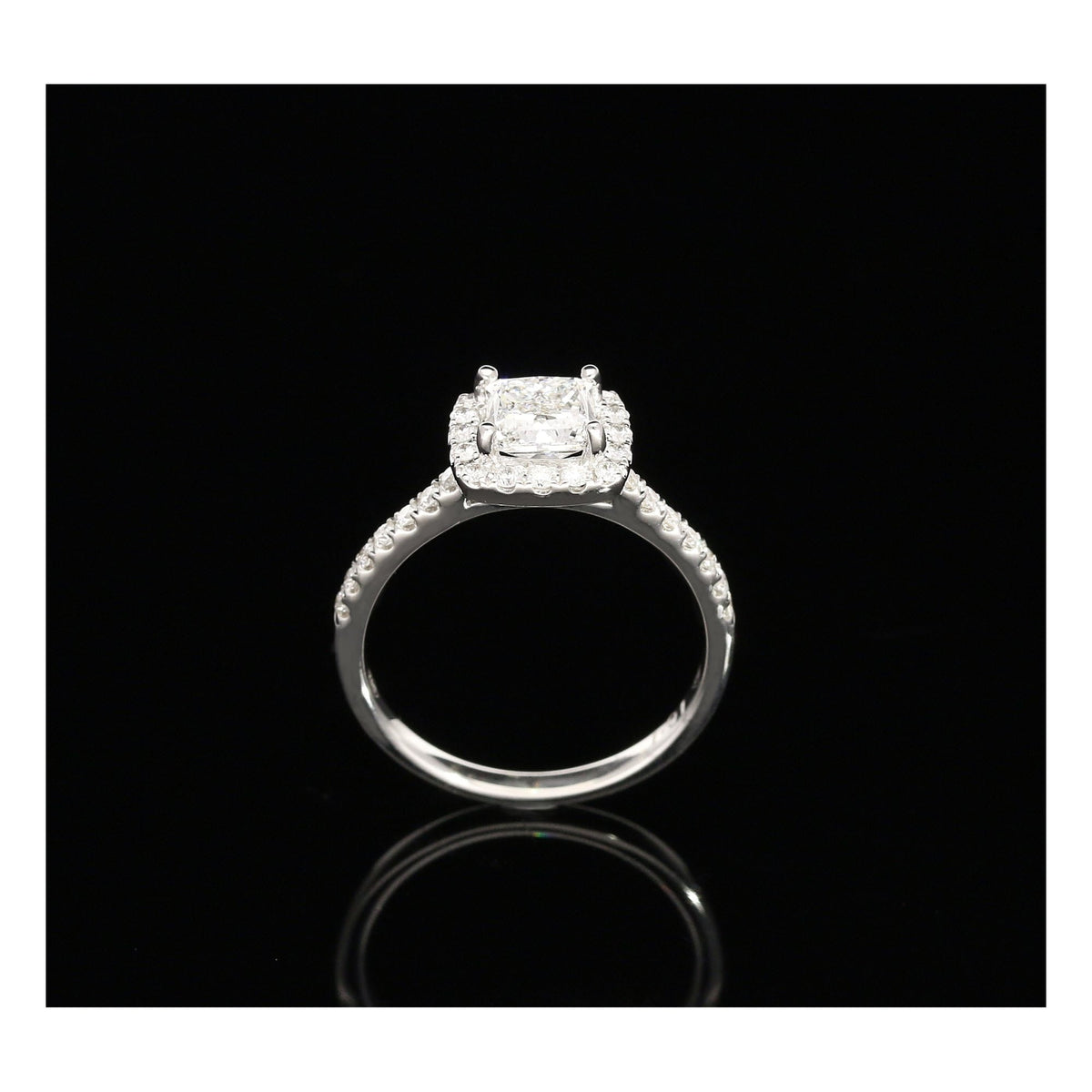 Platinum Princess Cut Engagement Ring - 1.34ct