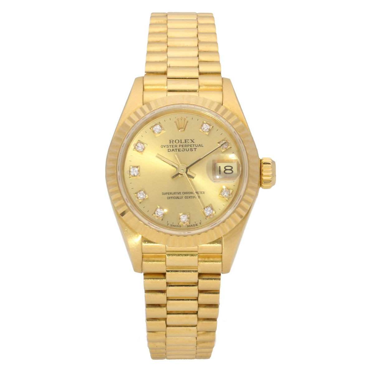 Datejust 69178 - 18ct Gold Lady's Watch - Diamond Dial - 1988