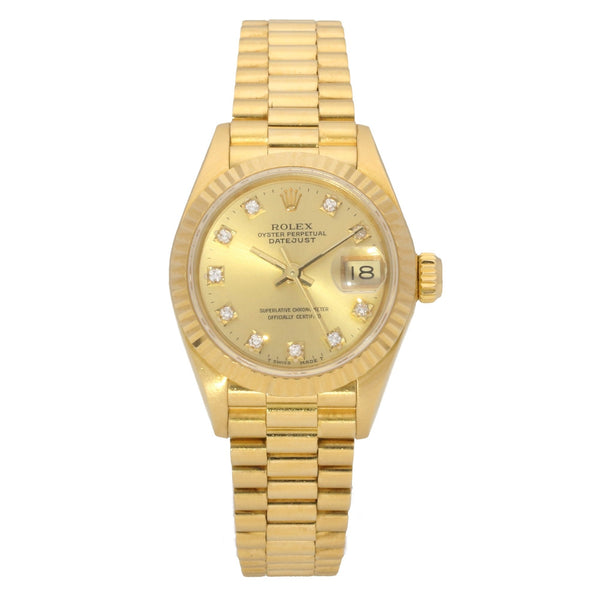 Datejust 69178 - 18ct Gold Lady's Watch - Diamond Dial - 1988