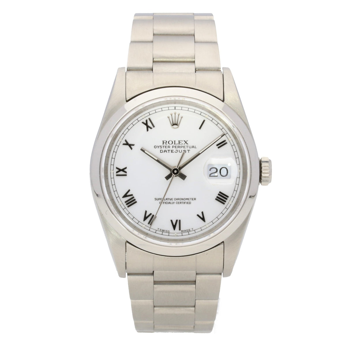 Datejust 16200, White Dial, Mens Second Hand Watch, 1994