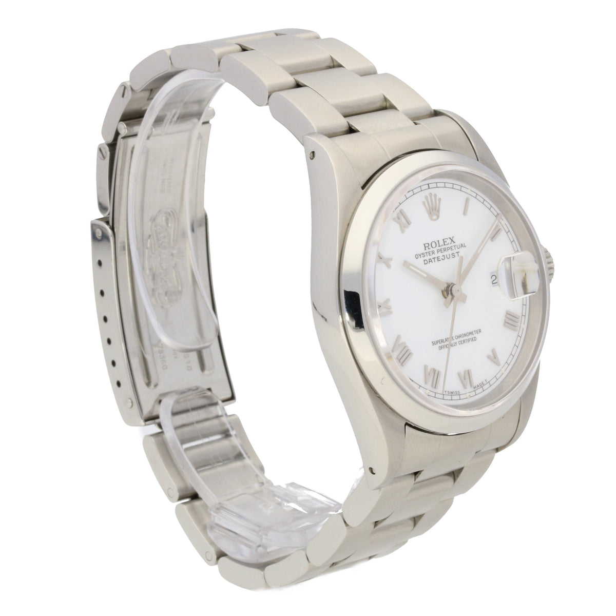 Datejust 16200, White Dial, Mens Second Hand Watch, 1994