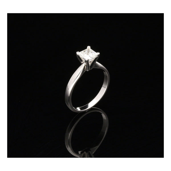 Princess Cut Four Claw Engagement Ring - 1.03ct