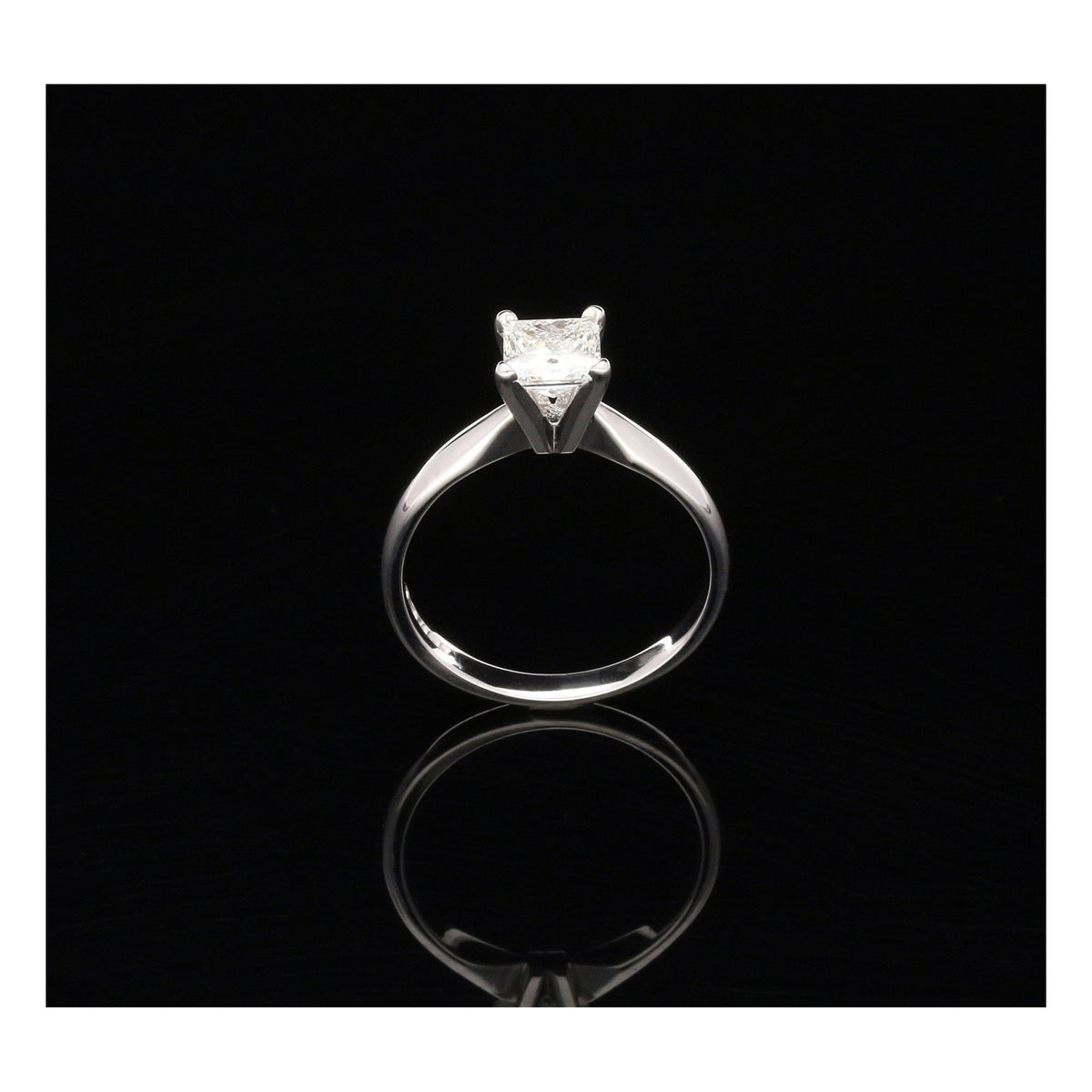 Princess Cut Four Claw Engagement Ring - 1.03ct