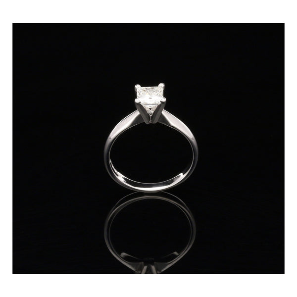 Princess Cut Four Claw Engagement Ring - 1.03ct