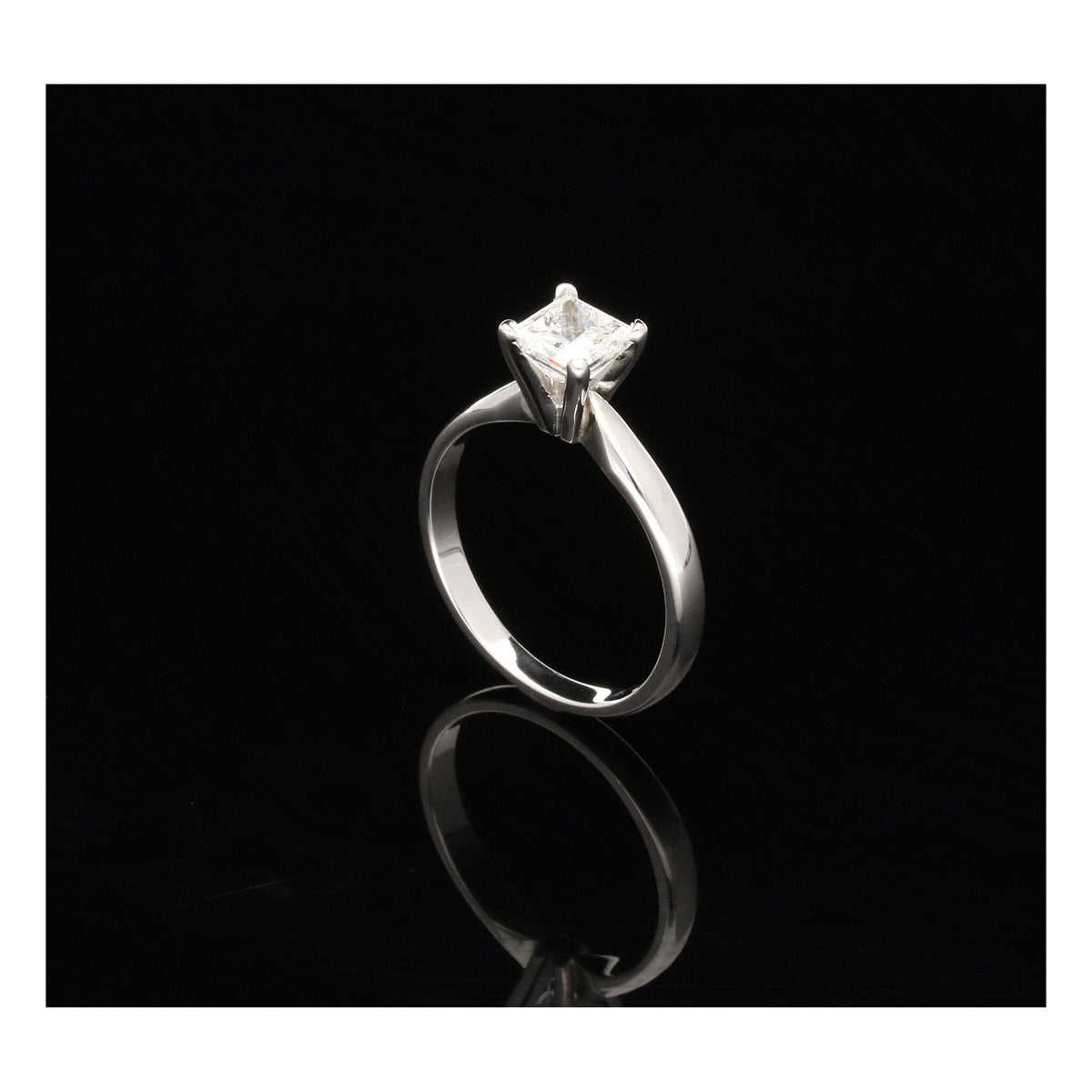 Princess Cut Four Claw Engagement Ring - 1.03ct